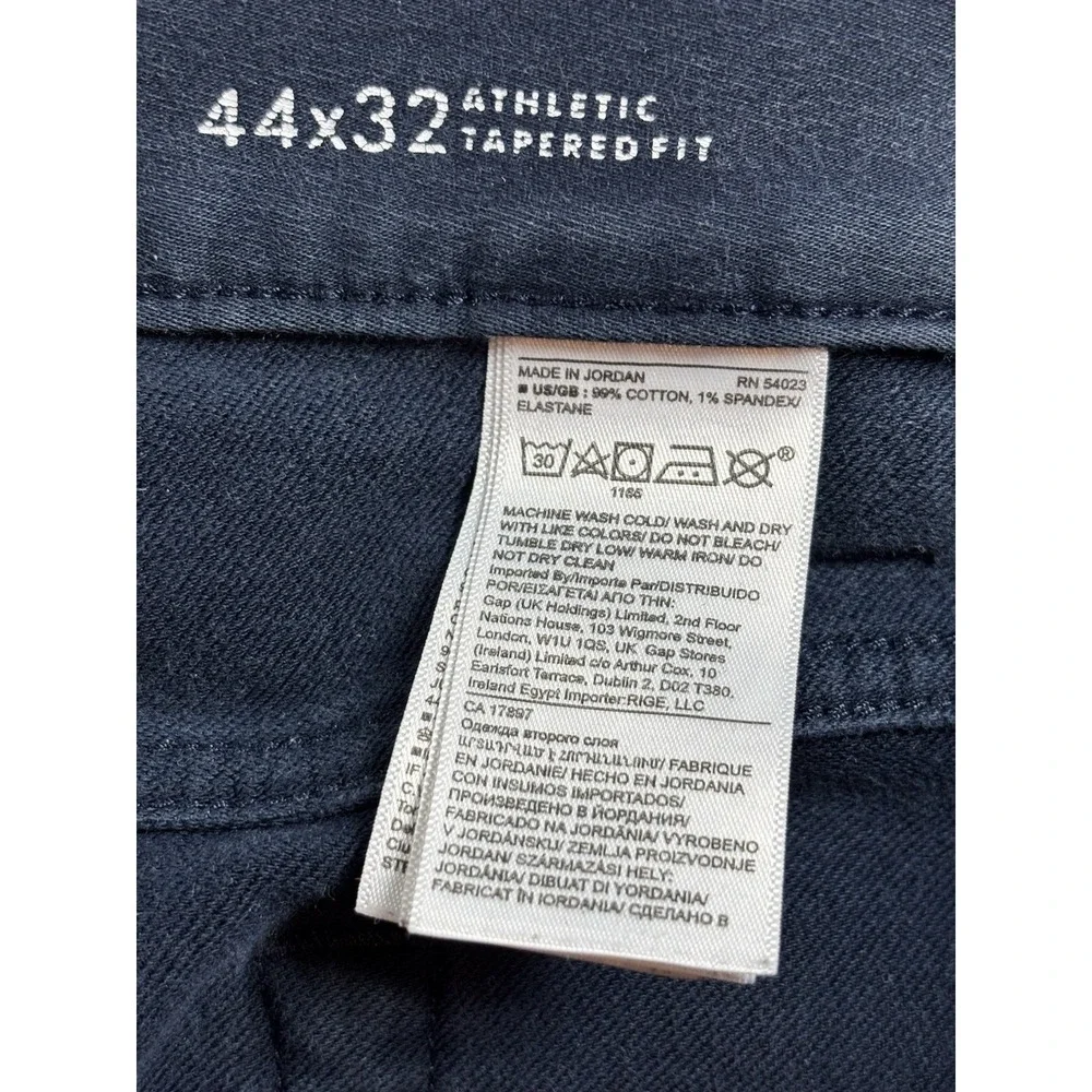 Banana Republic Traveler Athletic Tapered Fit Pants Mens 44x28 Navy Blue Stretch